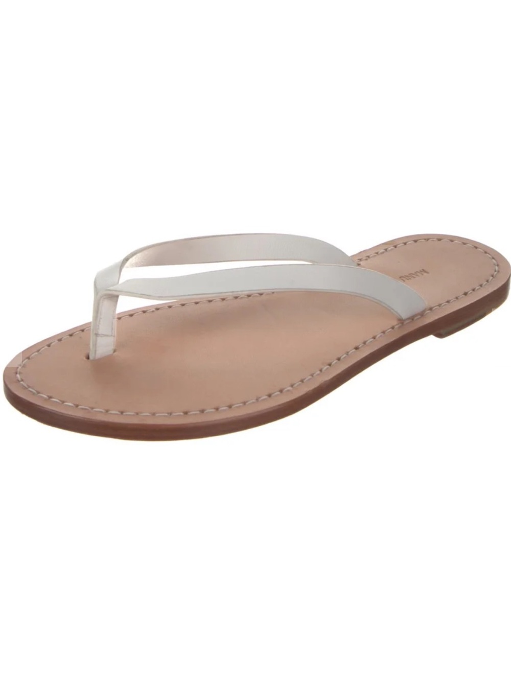 MSRP $430 White Leather Thong Sandals - Picture 2 of 3